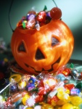 Halloween Candy in Jack O'Lantern Pail