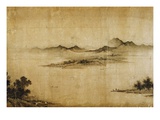 Detail Showing Mountains and Water from a Jin or Yuan Dynasty Painting entitled Clear Weather in th