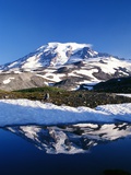 Alpine Lake Reflecting Mt Rainier