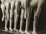Chorus Girls Lining Up Showing Legs