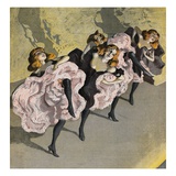 Four Girls Dancing Cancan