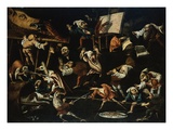 Imaginary Animals and Dwarfs Fighting  Drinking and Carousing