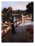 An Elegant Man on a Terrace