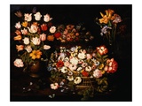 Four Vases of Varying Flowers by Osias Beert the Elder