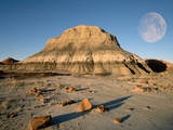 Moon and Rock Formation