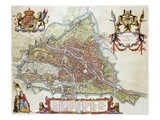 Gandavum  Map of Ghent