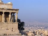 Carytids of Acropolis Overlooking Athens