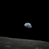 Earthrise and Lunar Horizon from Apollo 8
