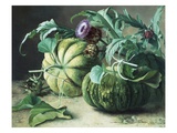 A Still Life of Pumpkins and Artichokes