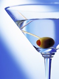 Green Olive in Martini Drink