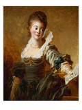 Woman with Sheet Music by Jean-Honore Fragonard