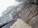 Hillside Path in China's Yellow Mountains