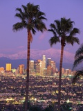 Two Palm Trees with Distant Los Angeles