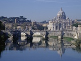 Tiber River and St Peter's Basilica