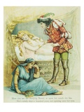 Book Illustration Depicting the Prince with Sleeping Beauty