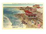 Boardwalk and Beach  Ocean City  New Jersey