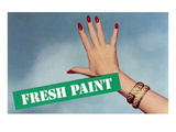 Fresh Paint with Hand  Retro