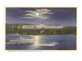 Moon over Grand Hotel  Mackinac Island  Michigan