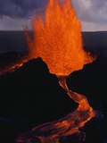 Puu Oo Crater Erupting
