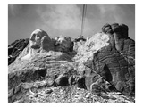 View of Mount Rushmore in Progress