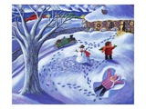 Children Playing in Snow