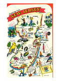 Map of New Jersey with Attractions