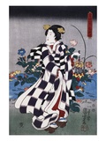 Japanese Print of a Woman Possibly by Yoshitoshi