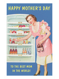 Mom at Fridge