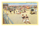 Beach Scene  Asbury Park  New Jersey