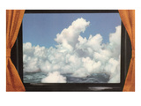 Clouds Framed by Curtains  Retro