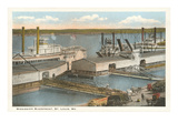 Mississippi Riverfront  St Louis  Missouri