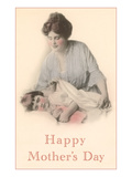 Happy Mothers Day  Mother with Sleeping Child