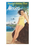 Travel Poster of Mexican Beach