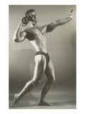 Muscle Man with Glass Shot Put