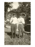Two Men with Japanese Parasols