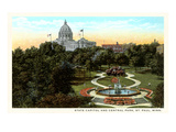 State Capitol and Park  St Paul  Minnesota