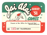Ticket for Jai Alai