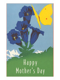 Happy Mothers Day  Flowers and Butterflies