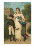 Happy Mothers Day  Mom with Two Young Squires
