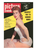 Startled Redhead in Merry Widow