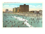 Beach Scene  Atlantic City  New Jersey