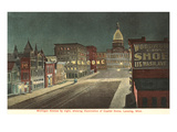 Night  Michigan Avenue  Lansing  Michigan