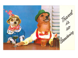 Travel is Broadening  Dogs Dressed as Germans