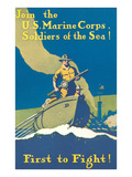 Marine Recruitment Poster  First to Fight
