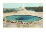 Castle Geyser  Yellowstone Park  Montana