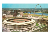 Stadium and Arch in St Louis  Missouri