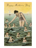 Happy Mothers Day  Babies in Ocean