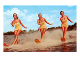 Three Bathing Beauties Waterskiing