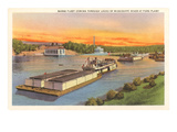 Barge Fleet  Mississippi River  Minnesota