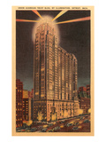 Union Guardian Trust Building at Night  Detroit  Michigan
